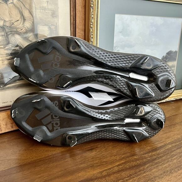 Adidas Icon 7 Boost Baseball Cleats Size 13 Metal Black White FY4178 NWT - Picture 8 of 8